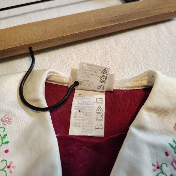 Vtg b.t. Kids Dress Cottagecore Prairie 90s 80s Lace Floral Velvet Size 9-12 Mo - Picture 6 of 12